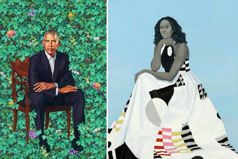 Surut Tak Ada Kabar, Lukisan Obama dan Michelle Muncul di Smithsonian&#039;s National Portrait Gallery
