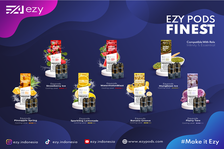 Punya 11 Varian Rasa Buah Yang Eksotik, Yuk! Intip Produk Anyar Dari EZY Pods