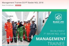 Gambar Artikel PT BADAK LNG Mebuka Loker untuk Management Trainee D3